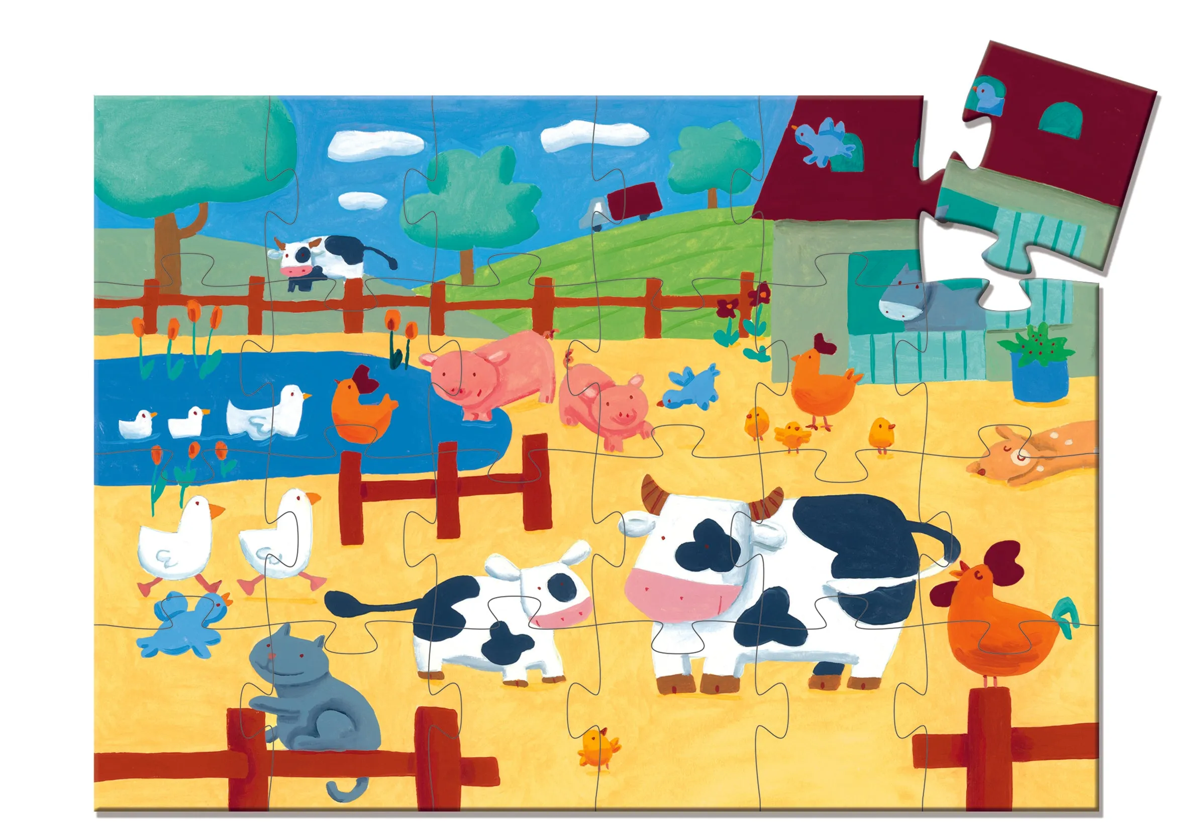 The Cows on the Farm Silhouette Jigsaw Puzzle