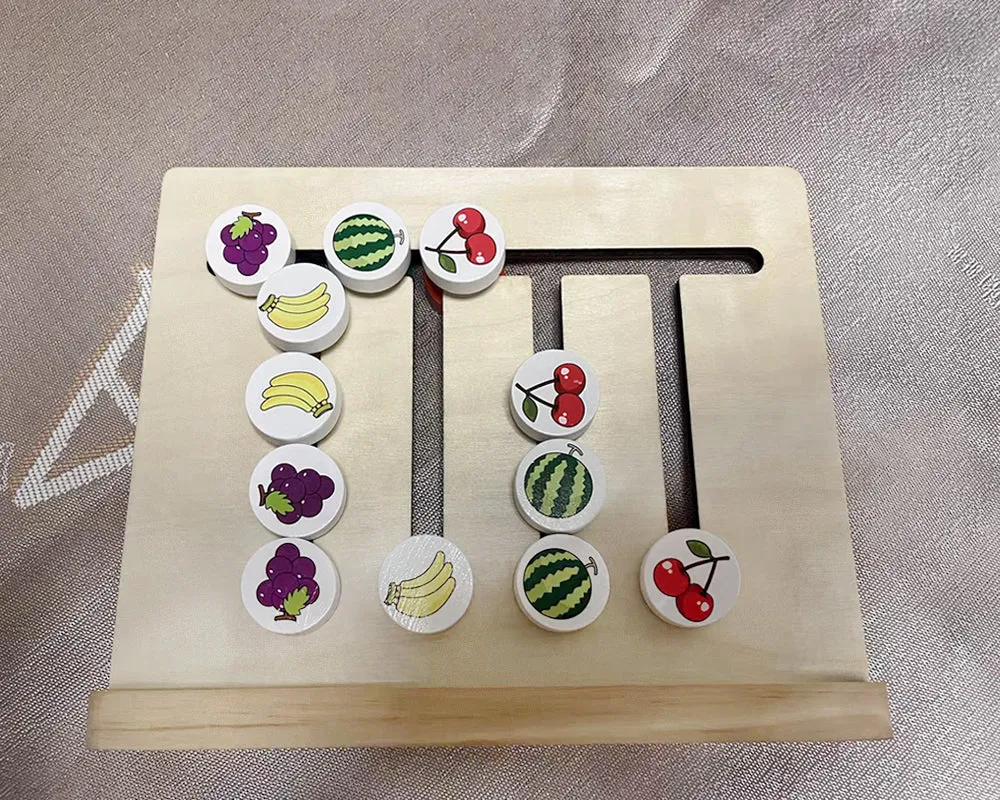 THREECHILD educational toys for children,Fruit and  Round  Puzzle Shape Toys and Games