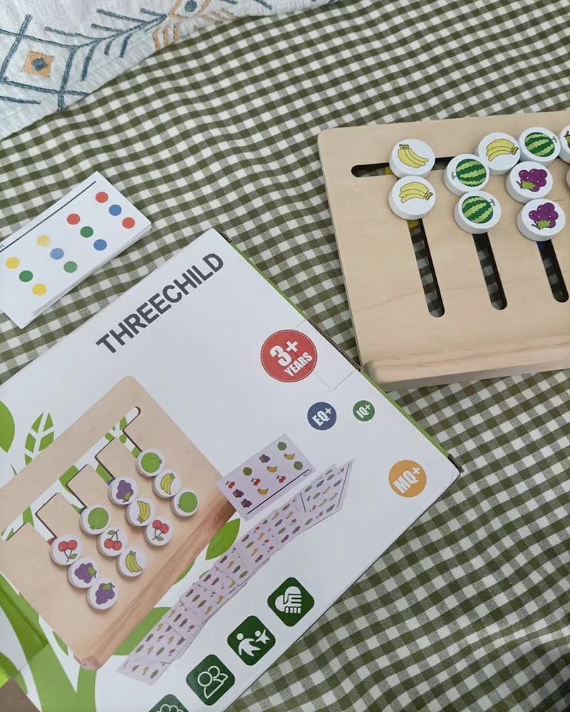 THREECHILD educational toys for children,Fruit and  Round  Puzzle Shape Toys and Games