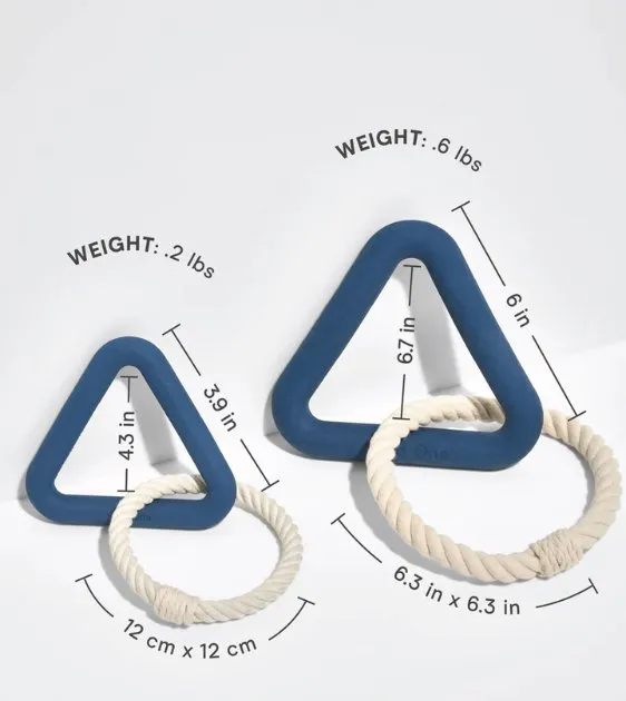 Wild One Triangle Tug Dog Chew Toy (Navy)