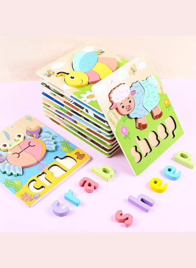 Wooden 3D Puzzle Educational Toys for Children Teaching Aid Bee