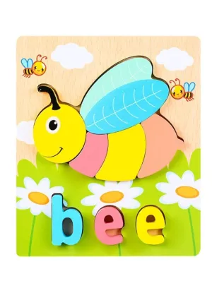 Wooden 3D Puzzle Educational Toys for Children Teaching Aid Bee